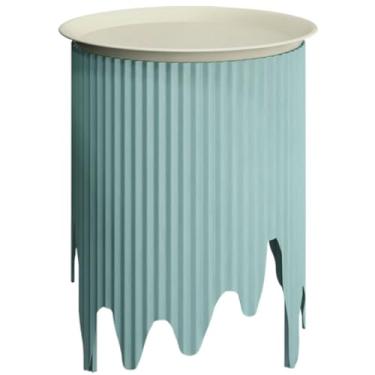 Imagem de Mesas de canto mesa lateral sala de estar boho ferro durável mesa de centro durável, mesa de canto de jardim de luxo leve, mesa de cabeceira redonda para quarto, sem necessidade de instalação