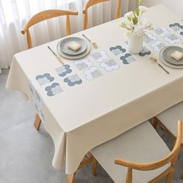 Imagem de Toalha de mesa de PVC toalha de mesa de centro retangular toalha de mesa de jantar toalha de mesa (D, 90 x 135 cm)