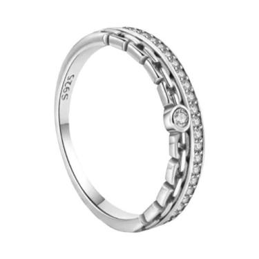 Imagem de Anel Feminino De Prata Esterlina 925 Com Estrela, Lua E Patinha, Joia 