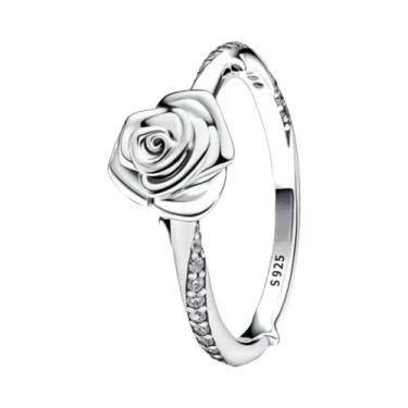 Imagem de Anel Feminino De Prata Esterlina 925 Com Estrela, Lua E Patinha, Joia 