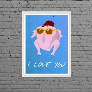 Imagem de Quadro Decorativo Friends I Love You 45X34Cm Moldura Branca