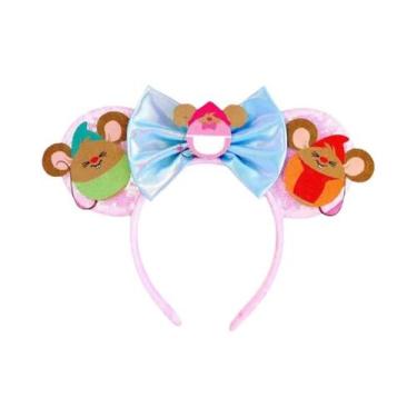 Imagem de Tiara De Mickey Mouse Para Mulheres Com Laço Do Castelo Da Cinderela P