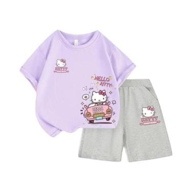 Imagem de Conjunto De Roupas De Algodão Sanrio Hello Kitty Para Bebês Meninas De