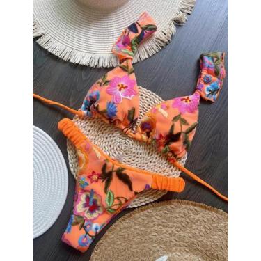 Imagem de Biquini Bordado Artesanal Sexy Feminino RUOTONSEPT - Modelo Triângulo 