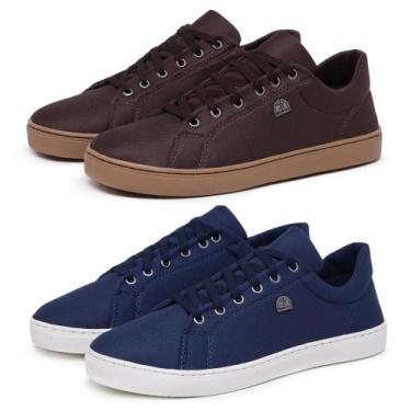 Imagem de Kit 2 Tênis Casual Masculino Slim Estiloso Confortável - Bless Acessór