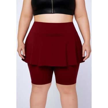 Imagem de Bermuda Saía Babado Plus Size Tapa Bumbum Fitness Em Suplex WOLFOX-Feminino