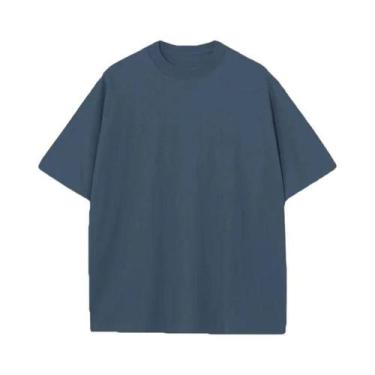 Imagem de Camiseta Masculina 100% Algodão Lisa M-5XL Para Academia, Esporte, Fit