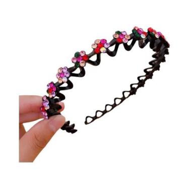 Imagem de Faixas De Cabelo Elásticas Com Pérolas E Strass Para Meninas, Acessóri