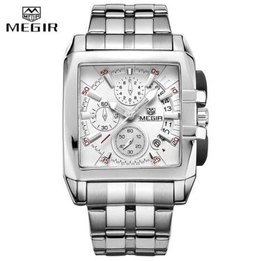 Imagem de Relógio Masculino Megir 2018 à Prova D'água Branco