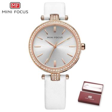 Imagem de Relógio Feminino Mini Focus Mf0039l à Prova D'água Branco