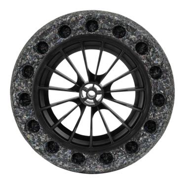 Imagem de Pneu Maciço Tramontina Em Borracha Macia Com Roda Plástica 8 Polegada Para Carrinho De Mão