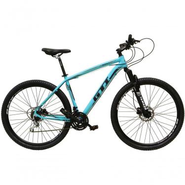 Imagem de Bicicleta Aro 29 Gti Roma Alumínio 21v Freio A Disco Hidráulico Garfo Com Suspensão - Azul Tam.15