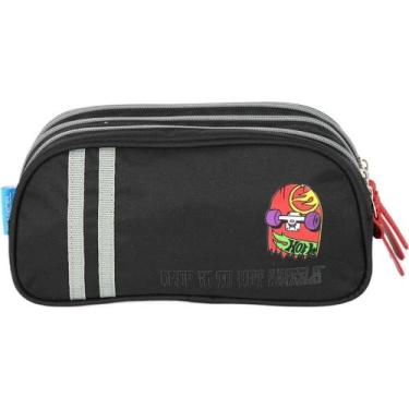 Imagem de Estojo Triplo HOT Wheels Preto - Luxcel