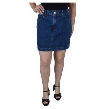 Imagem de Saia Feminina Lado Avesso Mini Jeans - L12922-Feminino