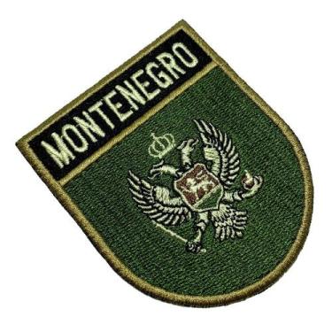 Imagem de BP0243ET03 Bandeira Montenegro  Patch Bordado Termo Adesivo - Myflag