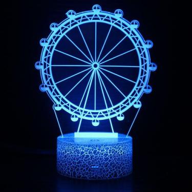 Imagem de Carrossel de luz noturna 3D/roda gigante LED Colorful Touch Remo - tai