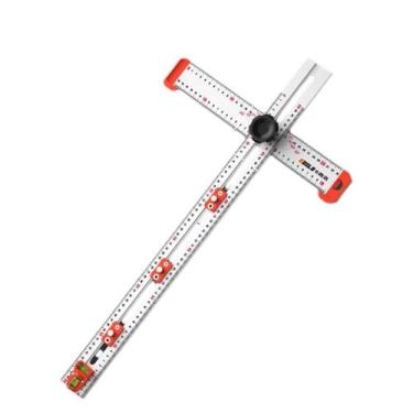 Imagem de Régua de posicionamento de furo quadrado T em liga de alumínio multifu