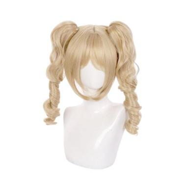 Imagem de Peruca de cosplay Genshin Impact Barbara 75cm para festa de Halloween 