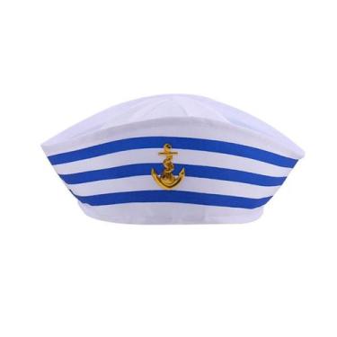 Imagem de Chapéu de marinheiro Chapéu de marinheiro com âncora para adultos e cr