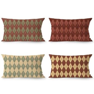 Imagem de Conjunto de fronhas Nordic Diamond Pattern 40x60cm - pacote com 4 - yi