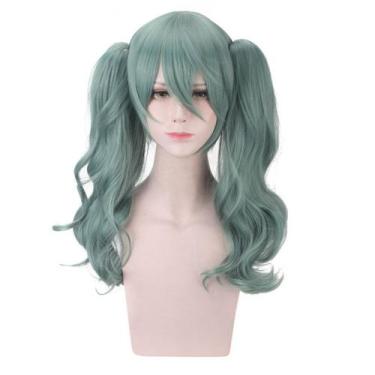 Imagem de Peruca de cosplay Hatsune Miku, fantasia de festa de anime, 50 cm, sin