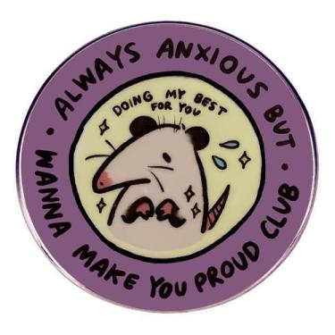 Imagem de Broche Pin Funny Possum Cartoon Enamel Lapel Pin Emblema - Yiweisai