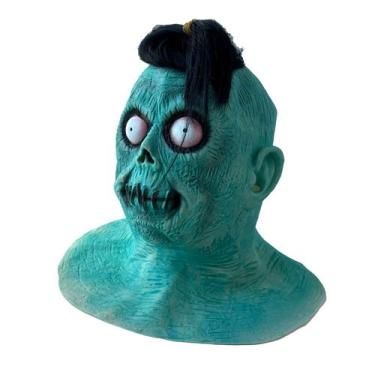 Imagem de Máscara de cabelo verde zumbi com olhos assustadores e pele detalhada 