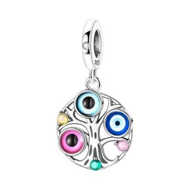 Imagem de Pingente De Prata Esterlina 925 Feminino Cubo Mágico E Flor-da-Manhã P