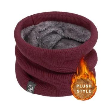 Imagem de Cachecol Unissex De Inverno Quente, Protetor De Pescoço Macio De Tricô