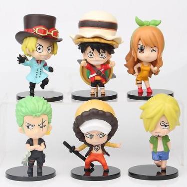 Imagem de Conjunto de bonecos de ação Luffy Nami Sanji Zoro Rosabo 9-11 cm em PV