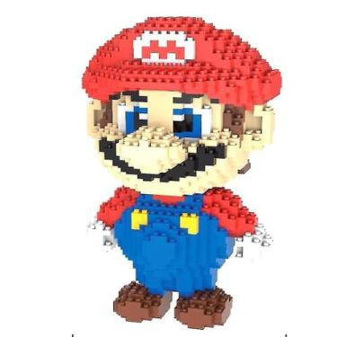 Imagem de Puzzle de blocos de construção Super Mario Micro 3D Figures Kids 14+ -