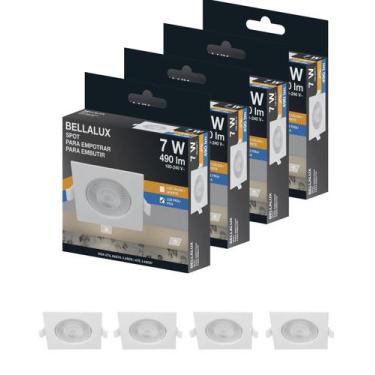 Imagem de 8 Spot Led 7w Biv Quadrado 6500k 127/220v - BELLALUX