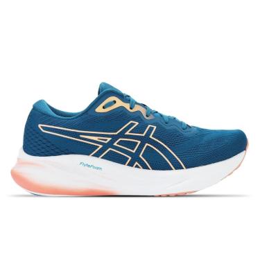 Imagem de Tênis ASICS GEL-Pulse 15 Se - Feminino - Azul com Branco e Dourado-Feminino