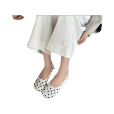 Imagem de Sapatos Femininos Estilo Coreano, Mocassins Planos Slip-On Com Bico Di