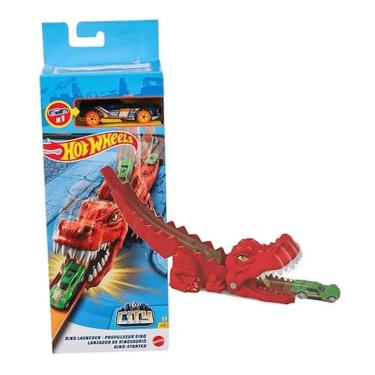 Imagem de Lançador Hot Wheels City Dinossauro T-Rex - Mattel GVF41