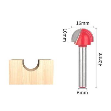 Imagem de Fresa Redonda Desbaste 6x16mm Corte Madeira Cnc Router Tupia - E-San