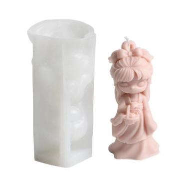 Imagem de Molde De Silicone 3D Princesa Chinesa Para Velas, Artesanato Em Resina