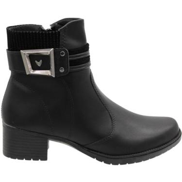 Imagem de Bota Salto Grosso Mississipi Wolford Fivela Prata Feminina, Preto, 36