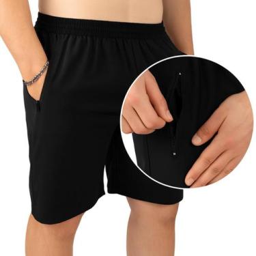 Imagem de Bermuda Masculina Bolso de Zíper Tactel Com Elastano - Repelique, Pret