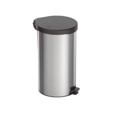 Imagem de Lixeira Tramontina New com Pedal 20L Redonda Inox Polido, AÇO INOX POL