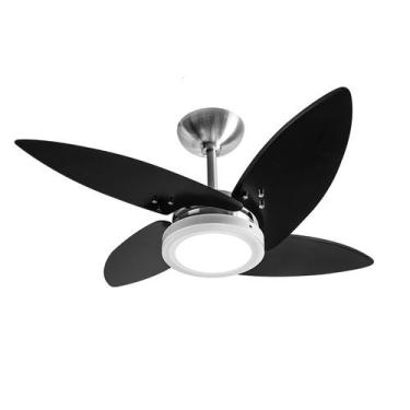 Imagem de Ventilador De Teto Tron Azzam Led 4 Pás Preto / Alumínio 127V, 110V
