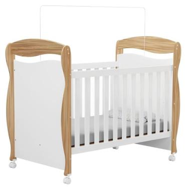 Imagem de Berço Peroba Junior Americano Branco com Amêndoa Infantil