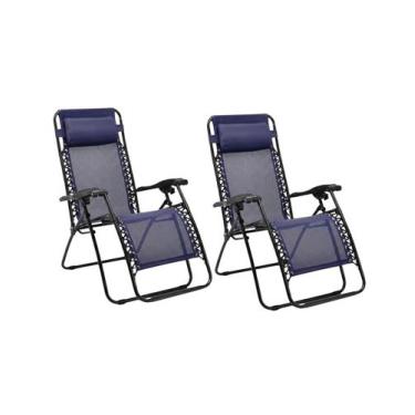 Imagem de Kit 2 Espreguiçadeiras Levita Gravidade 0 Reclínavel Aluí - - Alui, AZ