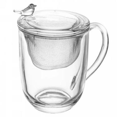 Imagem de Caneca com tampa e filtro infusor de chá Bird Wolff 350 ml