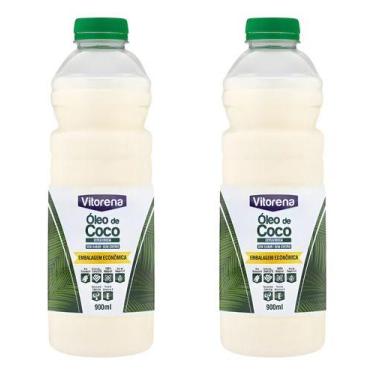 Imagem de Kit Óleo De Coco Vitorena 900 Ml Com 2 Unidades
