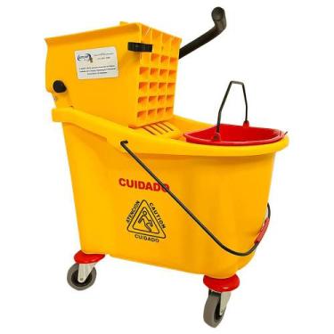 Imagem de Balde Espremedor 2 Águas Amarelo 33 Litros  - Perfect
