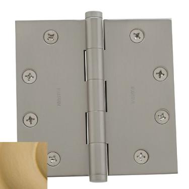 Imagem de Baldwin Dobradiça de encaixe quadrado 1045034I, latão vintage não lacado