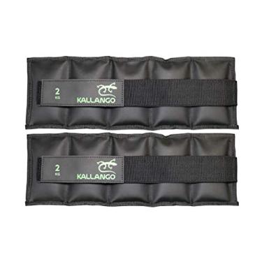 Imagem de KALLANGO Profissional Emborrachada, Par Caneleira Peso Adulto Unissex, Preto (Black), 02 Kg Paquete De 2