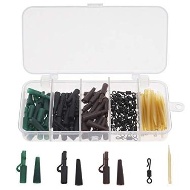 Imagem de Create idea Kit de equipamento de pesca de carpa, 120 peças, clipe de chumbo de segurança, cone giratório giratório com caixa sortida