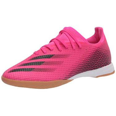 Imagem de adidas Tênis de futebol masculino X GHOSTED.3, Rosa choque/preto/laranja gritante, 11.5